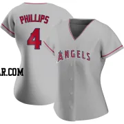 Brett Phillips Women's Los Angeles Angels Authentic Silver Road Jersey