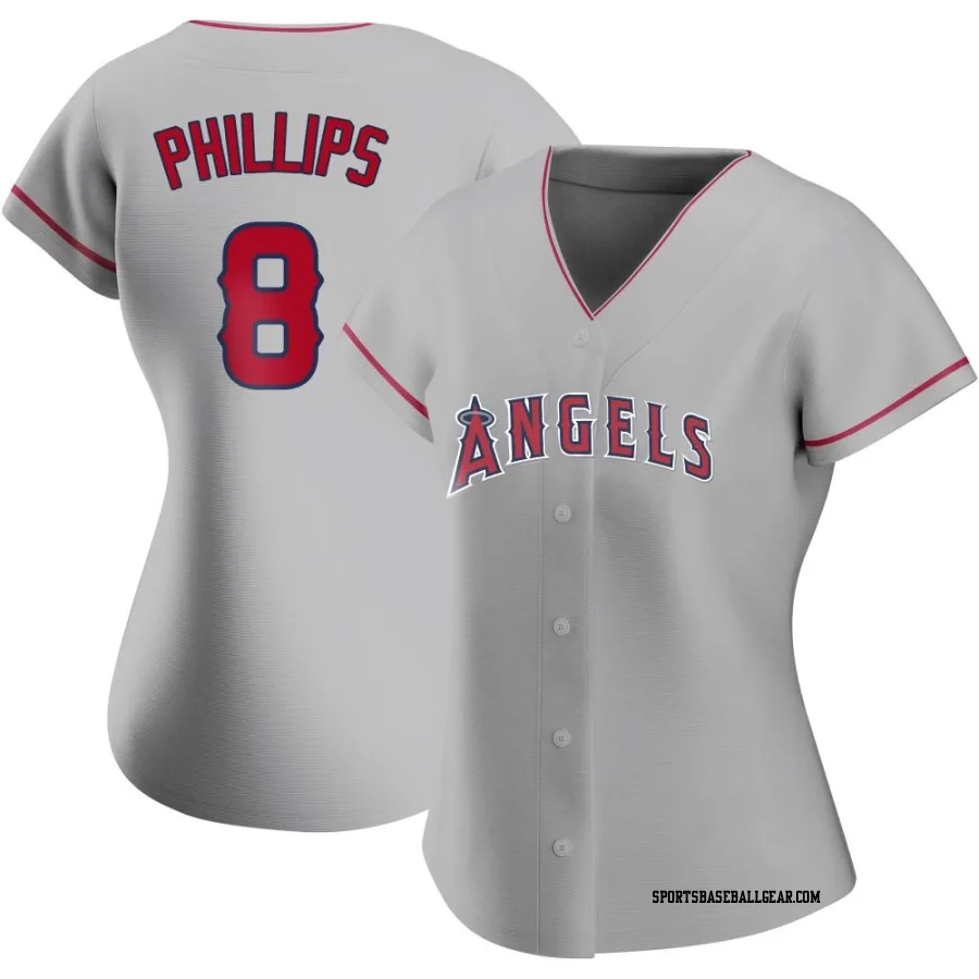 Brett Phillips Women's Los Angeles Angels Authentic Silver Road Jersey