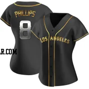 Brett Phillips Women's Los Angeles Angels Black Golden Replica Alternate Jersey