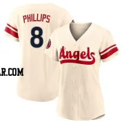 Brett Phillips Women's Los Angeles Angels Cream Authentic 2022 City Connect Jersey