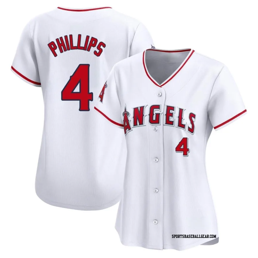 Brett Phillips Women's Los Angeles Angels White Limited Home Jersey