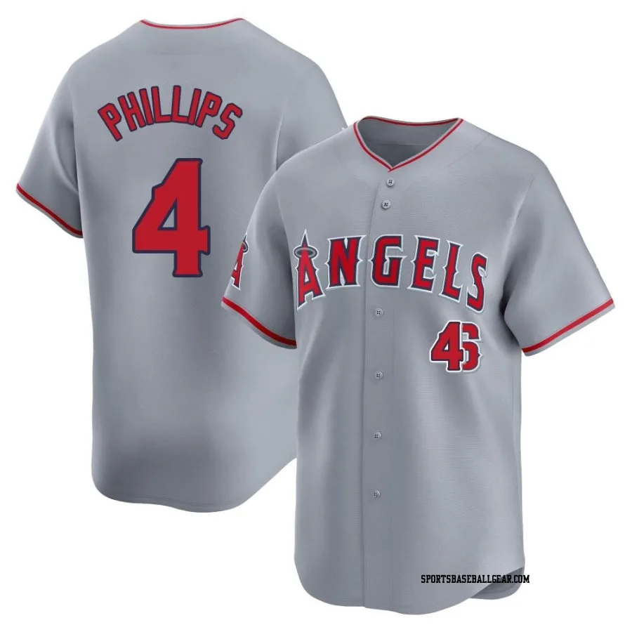 Brett Phillips Youth Los Angeles Angels Gray Limited Away Jersey