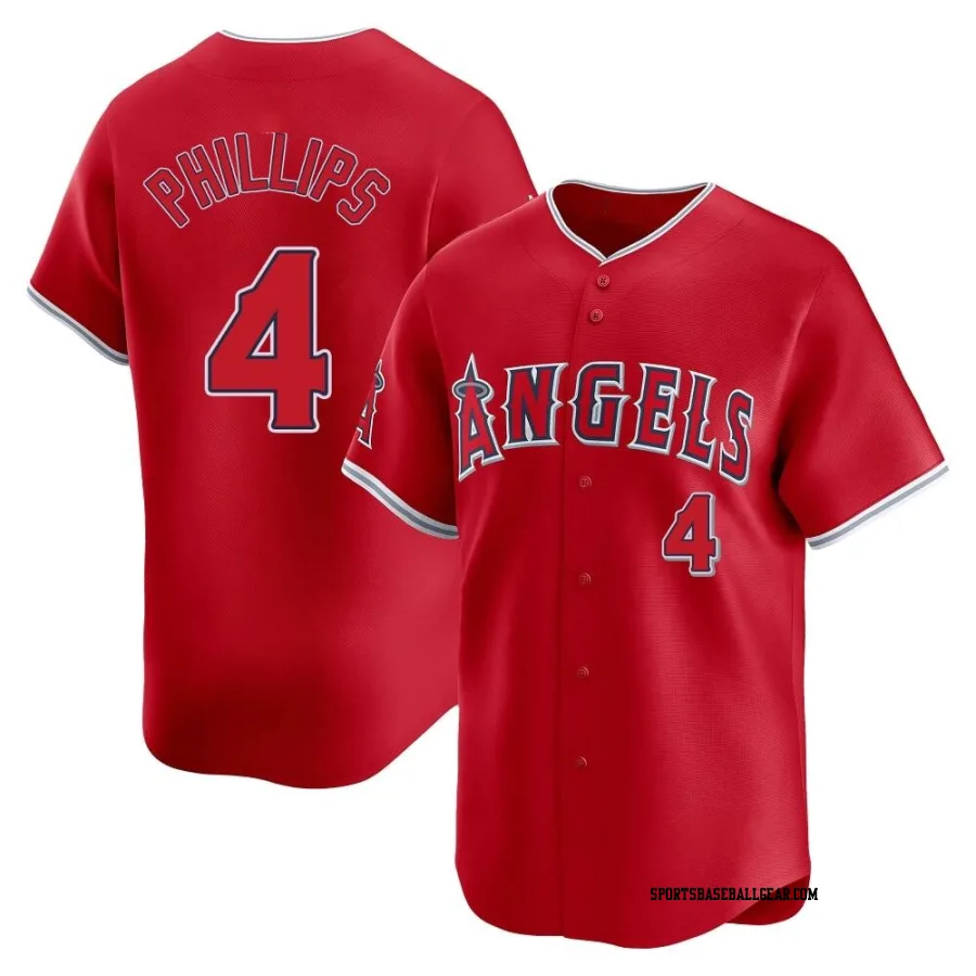 Brett Phillips Youth Los Angeles Angels Red Limited Alternate Jersey