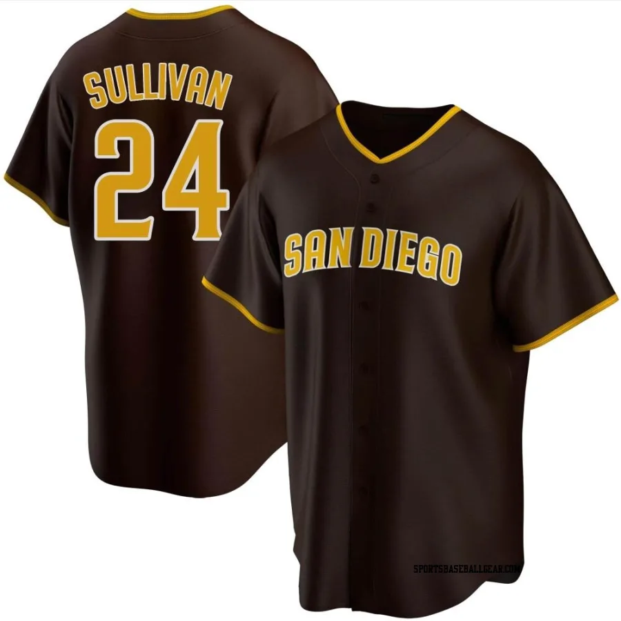 Brett Sullivan Men's San Diego Padres Brown Replica Road Jersey