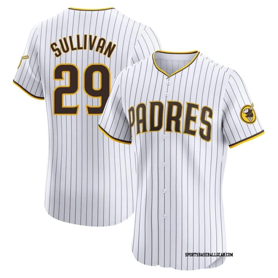 Brett Sullivan Men's San Diego Padres White Elite Home Jersey