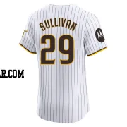 Brett Sullivan Men's San Diego Padres White Elite Home Patch Jersey