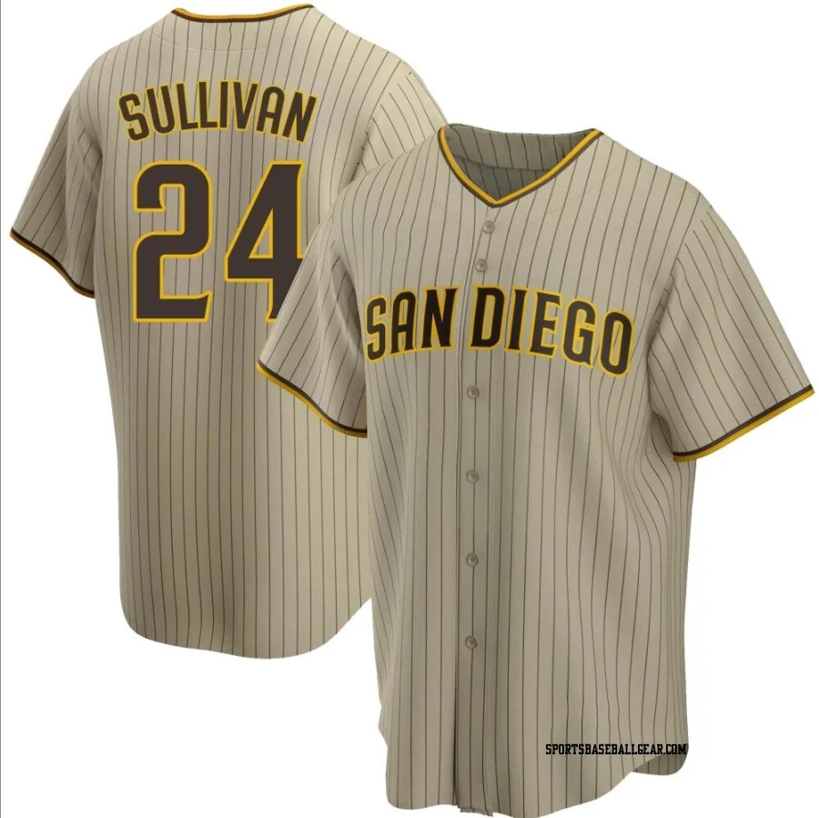 Brett Sullivan Youth San Diego Padres Sand/Brown Replica Alternate Jersey