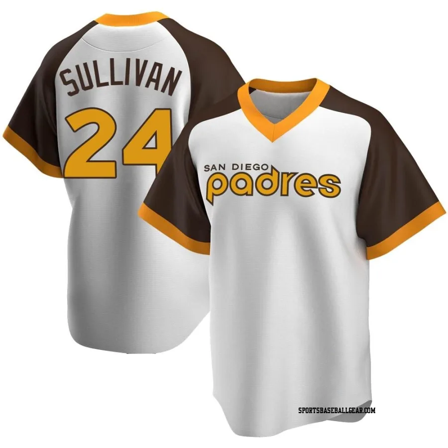 Brett Sullivan Youth San Diego Padres White Replica Home Cooperstown Collection Jersey