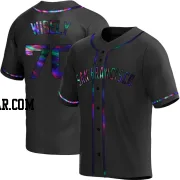 Brett Wisely Men's San Francisco Giants Black Holographic Replica Alternate Jersey