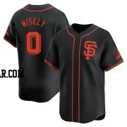 Brett Wisely Men's San Francisco Giants Black Limited Alternate Jersey