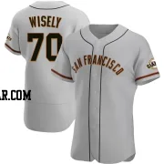 Brett Wisely Men's San Francisco Giants Gray Authentic Road Jersey