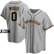 Brett Wisely Men's San Francisco Giants Gray Replica Road Jersey