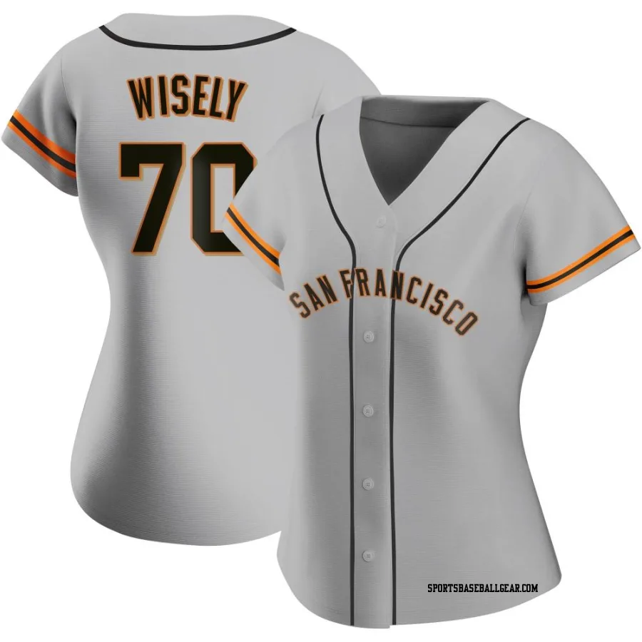 Brett Wisely Women's San Francisco Giants Gray Authentic Road Jersey