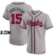 Brian Anderson Men's Atlanta Braves Gray Elite Road Jersey