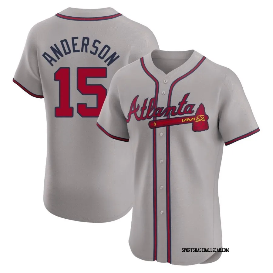 Brian Anderson Men's Atlanta Braves Gray Elite Road Jersey