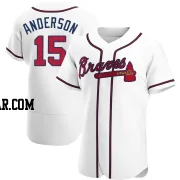 Brian Anderson Men's Atlanta Braves White Authentic Home Jersey