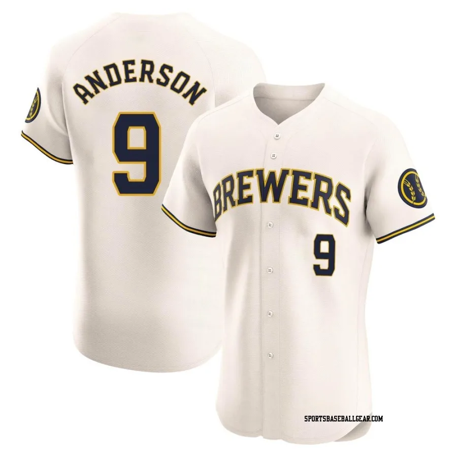 Brian Anderson Men's Milwaukee Brewers Cream Elite Home Jersey