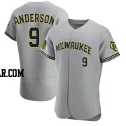 Brian Anderson Men's Milwaukee Brewers Gray Authentic Road Jersey