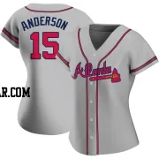 Brian Anderson Women's Atlanta Braves Gray Replica Road Jersey