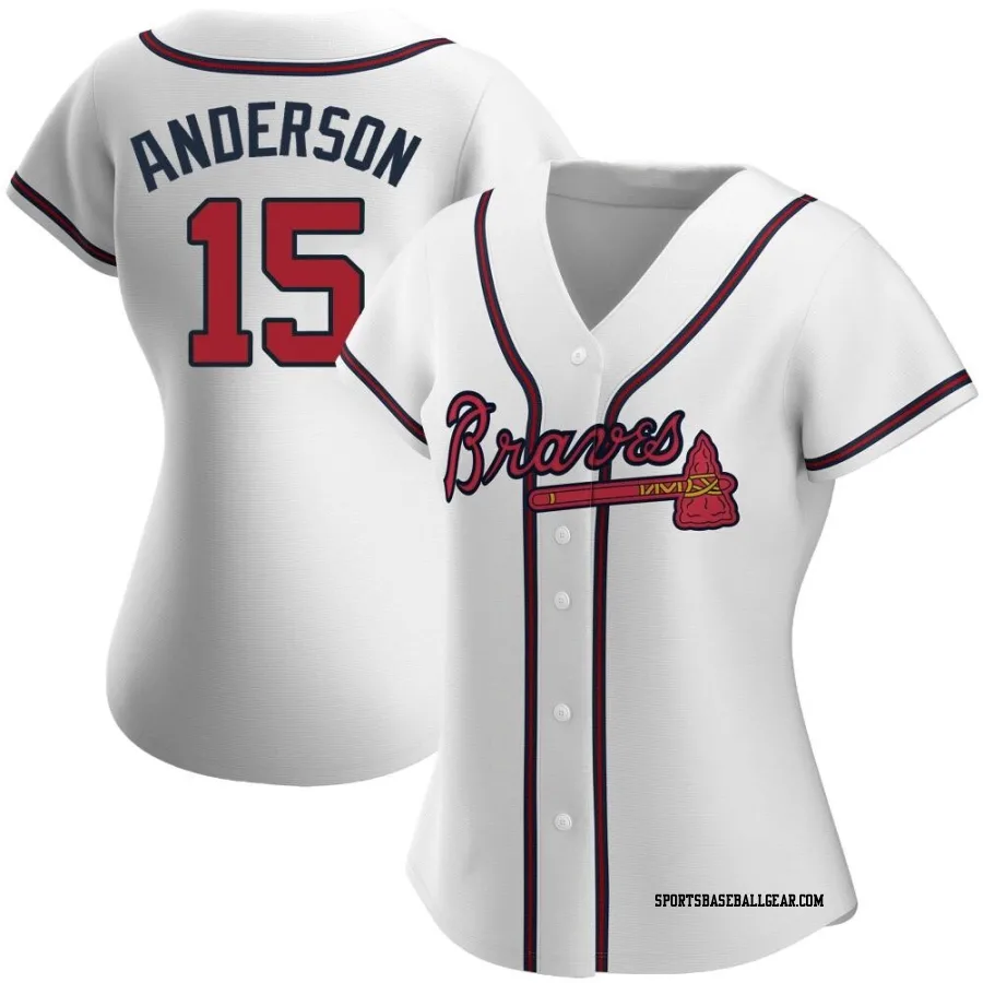 Brian Anderson Women's Atlanta Braves White Replica Home Jersey