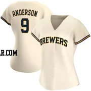 Brian Anderson Women's Milwaukee Brewers Cream Authentic Home Jersey