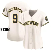 Brian Anderson Women's Milwaukee Brewers Cream Limited Home Jersey