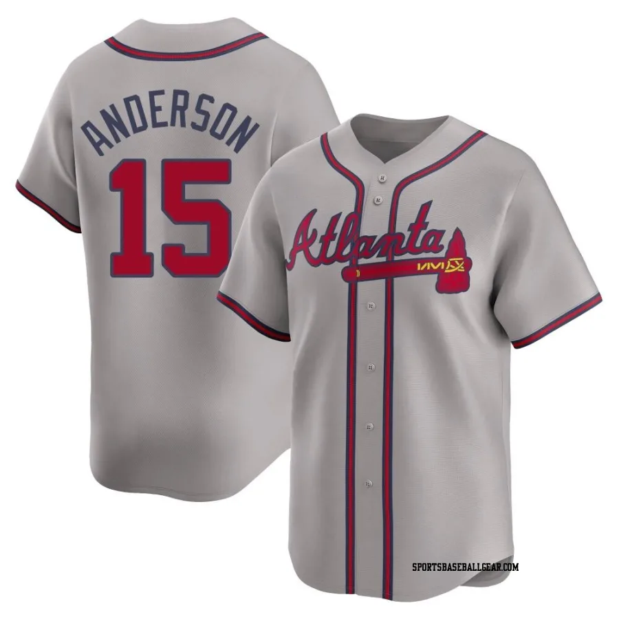 Brian Anderson Youth Atlanta Braves Gray Limited Away Jersey