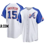 Brian Anderson Youth Atlanta Braves White Replica 2023 City Connect Jersey