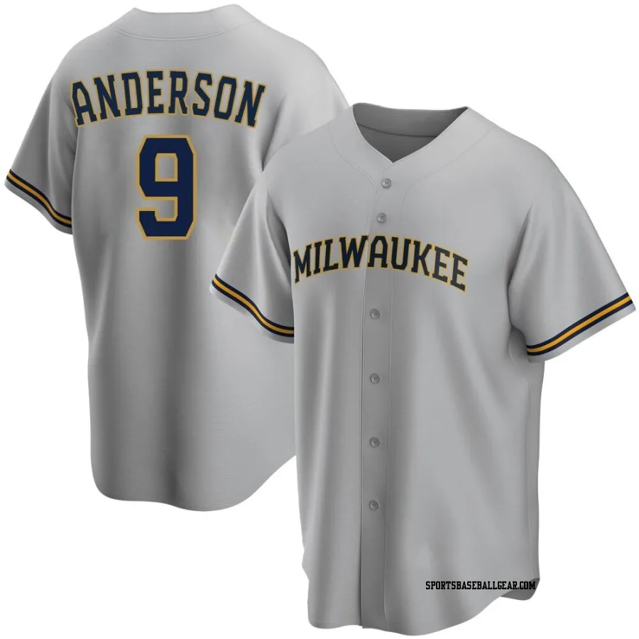 Brian Anderson Youth Milwaukee Brewers Gray Replica Road Jersey