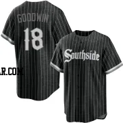 Brian Goodwin Men's Chicago White Sox Black Replica 2021 City Connect Jersey