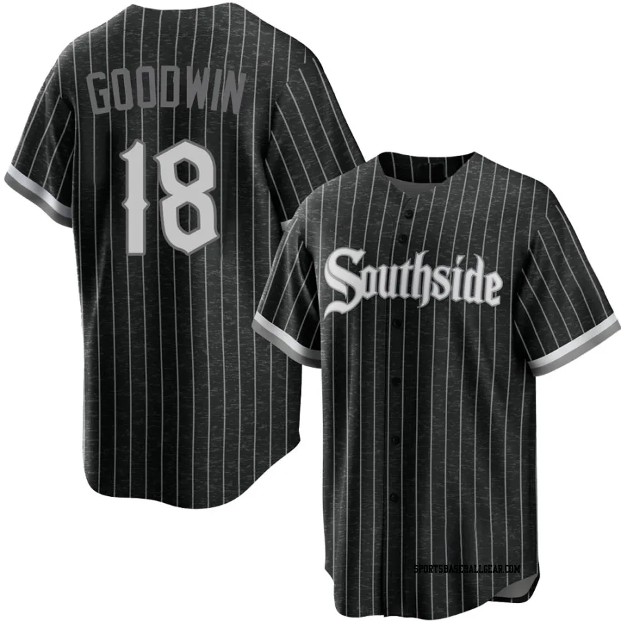 Brian Goodwin Men's Chicago White Sox Black Replica 2021 City Connect Jersey