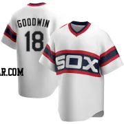 Brian Goodwin Men's Chicago White Sox White Replica Cooperstown Collection Jersey