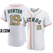 Brian Hunter Men's Houston Astros Gold Authentic White 2023 Collection Jersey