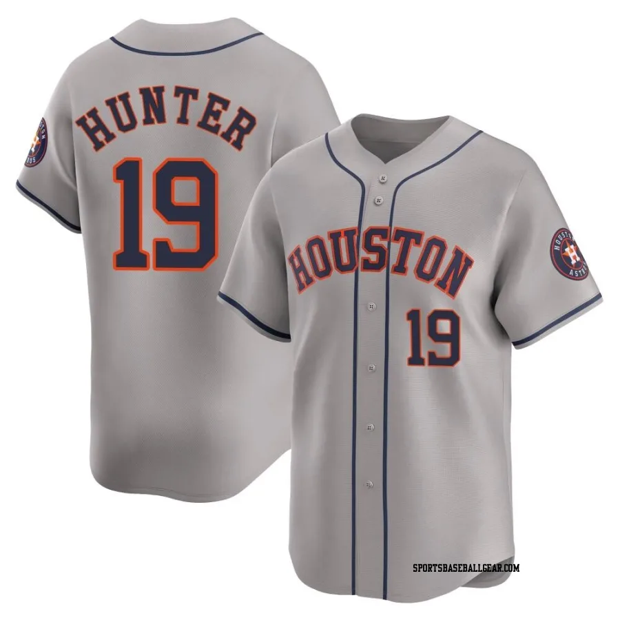 Brian Hunter Men's Houston Astros Gray Limited Away Jersey