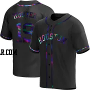 Brian Hunter Youth Houston Astros Black Holographic Replica Alternate Jersey