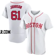 Brian Johnson Men's Boston Red Sox White Authentic 2021 Patriots' Day Jersey