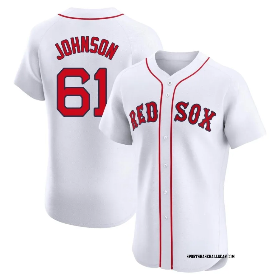 Brian Johnson Men's Boston Red Sox White Elite Home Jersey