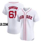 Brian Johnson Men's Boston Red Sox White Elite Home Patch Jersey