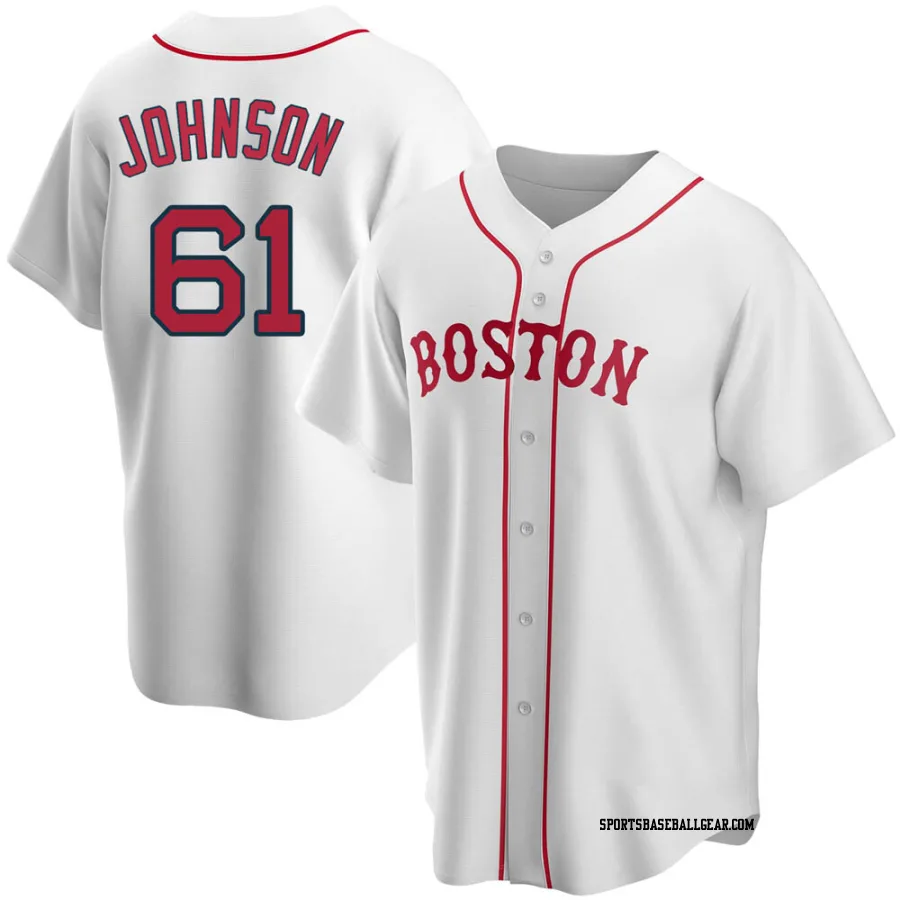 Brian Johnson Men's Boston Red Sox White Replica Alternate Jersey