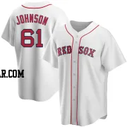 Brian Johnson Men's Boston Red Sox White Replica Home Jersey