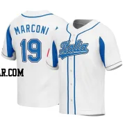 Brian Marconi Men's Italy Baseball White Replica 2023 World Baseball Classic Jersey