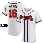 Brian McCann Men's Atlanta Braves Gold Authentic White 2022 Program Jersey