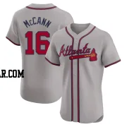 Brian McCann Men's Atlanta Braves Gray Elite Road Jersey