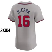 Brian McCann Men's Atlanta Braves Gray Elite Road Jersey