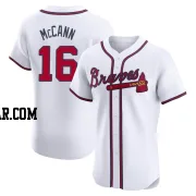 Brian McCann Men's Atlanta Braves White Elite Home Jersey