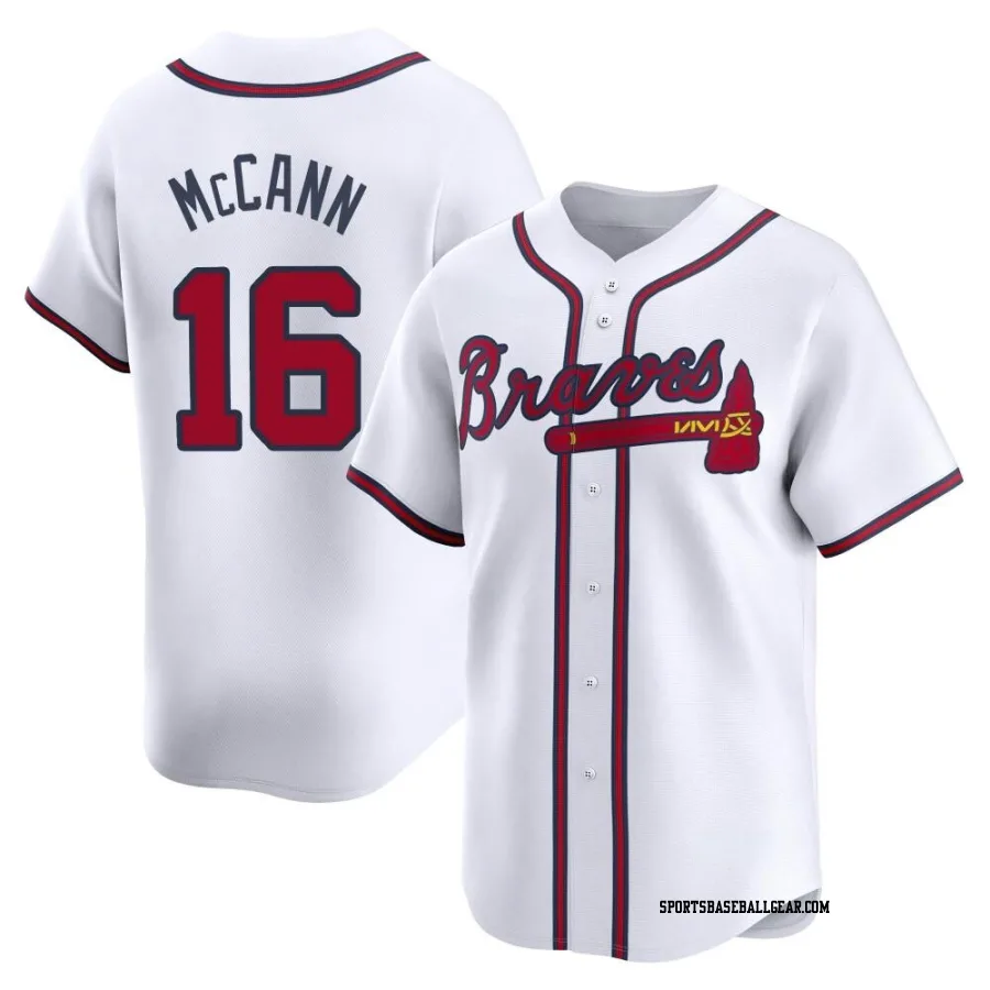 Brian McCann Men's Atlanta Braves White Limited Home Jersey