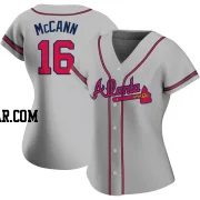 Brian McCann Women's Atlanta Braves Gray Authentic Road Jersey