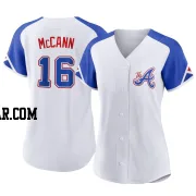 Brian McCann Women's Atlanta Braves White Authentic 2023 City Connect Jersey