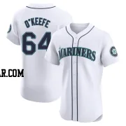 Brian O'Keefe Men's Seattle Mariners White Elite Home Jersey