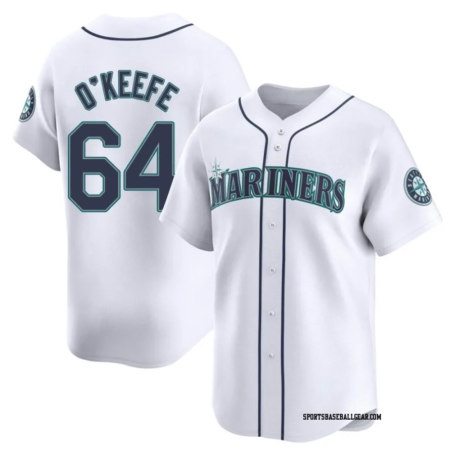 Brian O'Keefe Men's Seattle Mariners White Limited Home Jersey